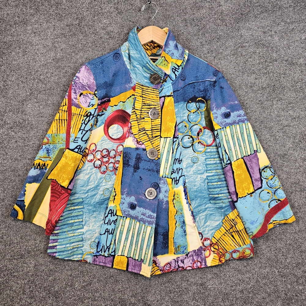 "Multiples" Artsy Abstract Patchwork Statement Ja… - image 2